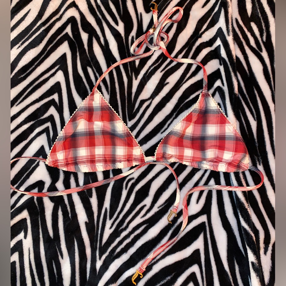 Juicy Couture Plaid Bikini Top